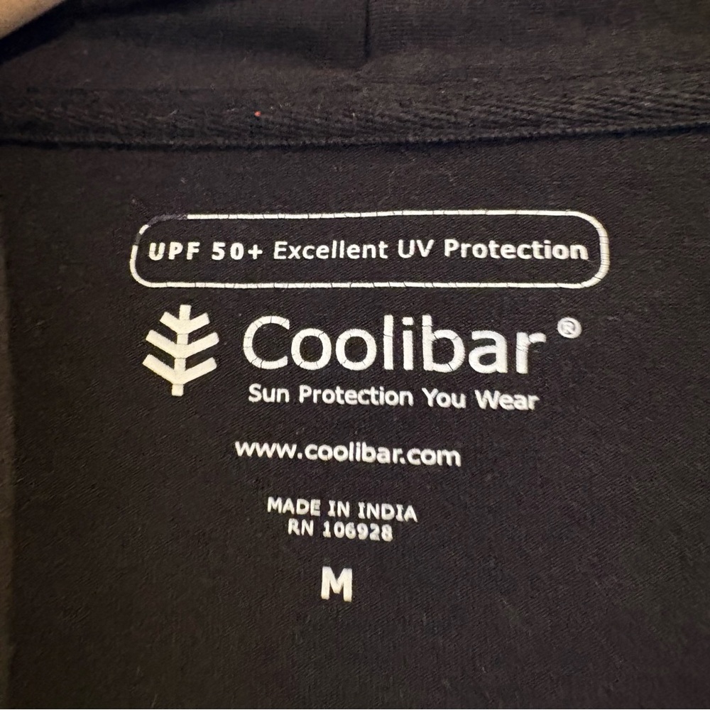 Coolibar Women's Black Lightweight Open-Front Cardigan Sweater UPF Medium Shirt - Picture 3 of 8